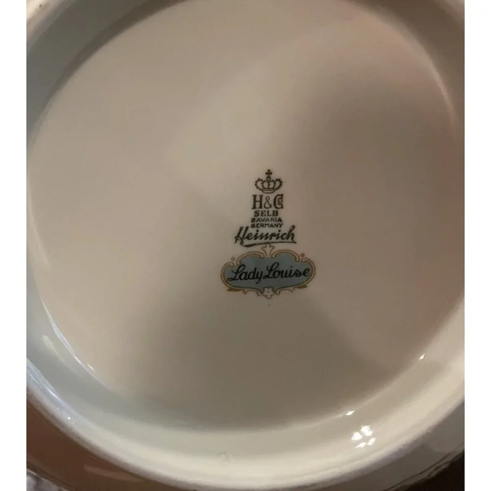 Heinrich Lady Louise Round Covered‎ Vegetable Serving Dish Cottagecore Vintage